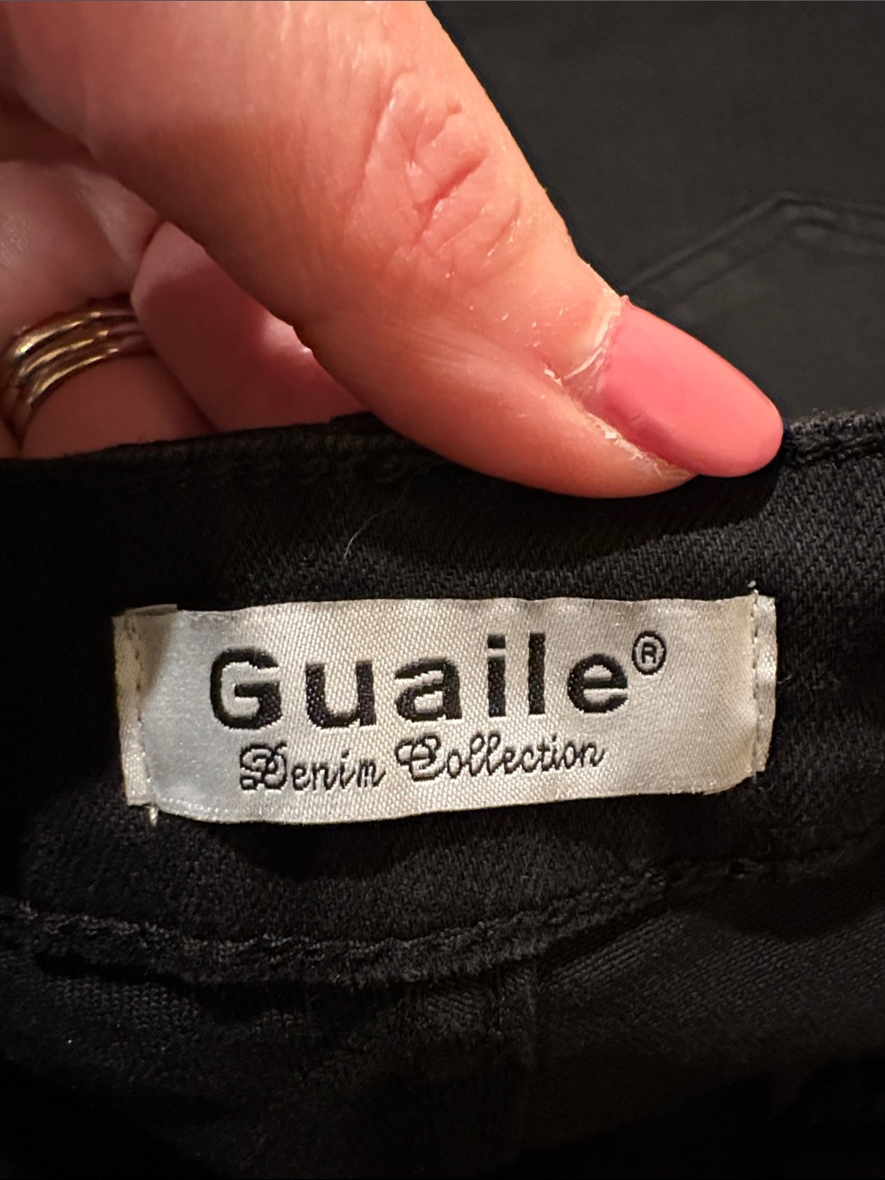 Guaile Denim Collection Black Wide-Leg Stretch Jeans Size 14 - Picture 3 of 9